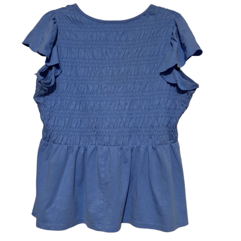 Women’s Lane Bryant Babydoll Stretch Top in Blue Sz 18/20 - Picture 4 of 4